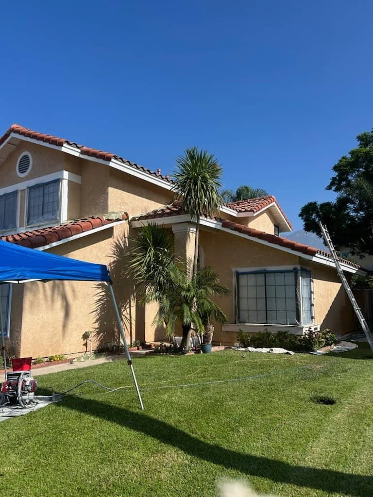 House exterior painted by Guzman Painting Inc in Inland Empire.