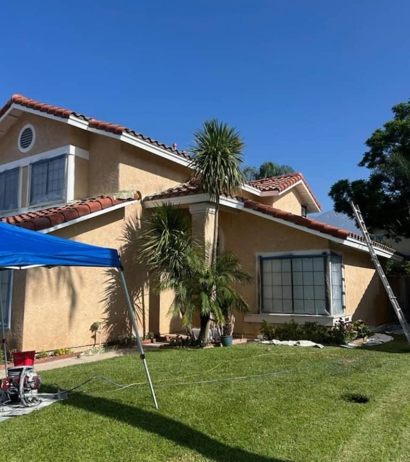 House exterior painted by Guzman Painting Inc in Inland Empire.